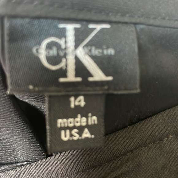 Vintage Calvin Klein classic A line midi skirt in black size 14. - Picture 2 of 7